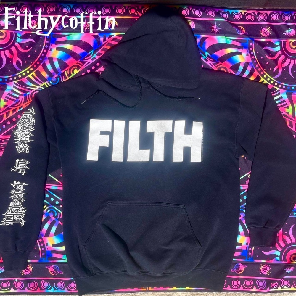 Vintage 90s 2003 Cradle of filth Rare limited tour hoodie shirt Rammstein Manson